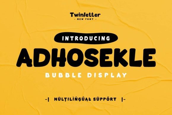 Adhosekle: A Playful Font for Joyful Designs