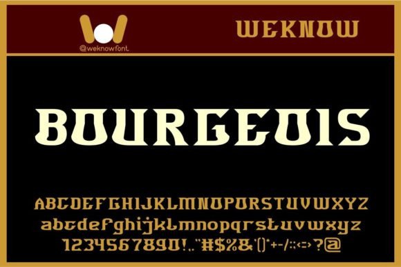 Bourgeois: A Bold Serif Font for Unforgettable Designs