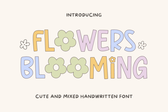 Flowers Blooming: A Charming Display Font for Creative Projects