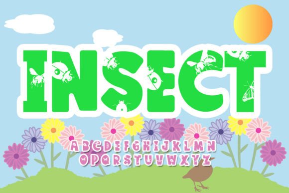 Insect Font: A Quirky Display Typeface for Joyful Designs