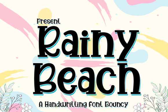 Rainy Beach: A Quirky Display Font for Creative Projects