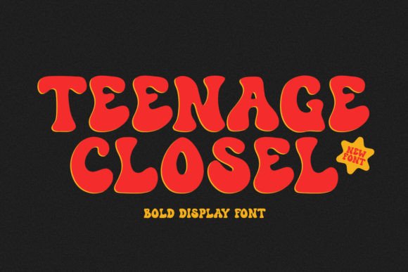 Teenage Closel: A Groovy Display Typeface for Retro Design