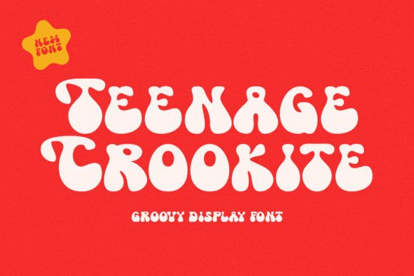 Teenage Crookite: A Groovy Retro Display Font